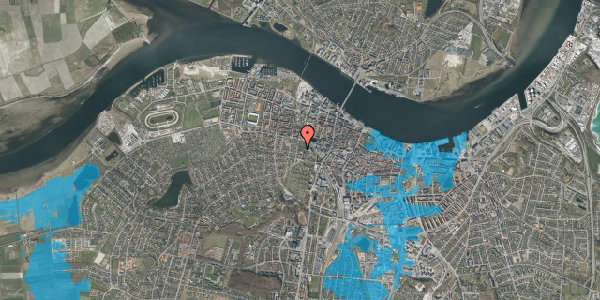 Oversvømmelsesrisiko fra vandløb på Kong Hans Gade 11, st. mf, 9000 Aalborg