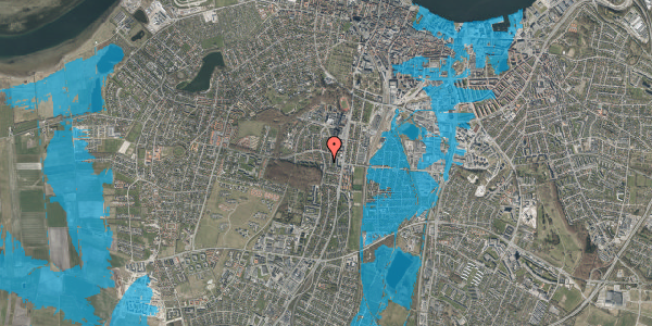 Oversvømmelsesrisiko fra vandløb på Kornblomstvej 13, 9000 Aalborg