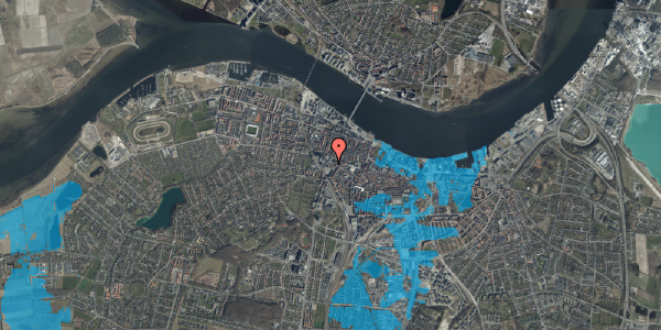 Oversvømmelsesrisiko fra vandløb på Ladegårdsgade 10, 1. tv, 9000 Aalborg