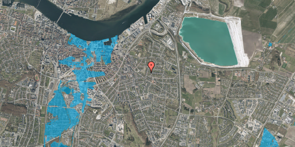 Oversvømmelsesrisiko fra vandløb på Langgade 16, 9000 Aalborg