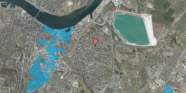 Oversvømmelsesrisiko fra vandløb på Langgade 33, 9000 Aalborg