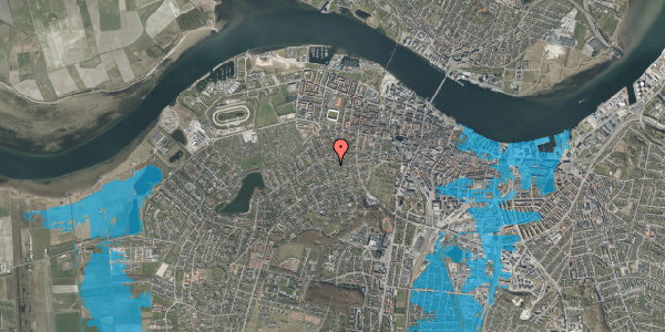 Oversvømmelsesrisiko fra vandløb på Linde Alle 10, 9000 Aalborg