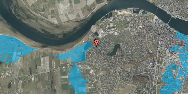 Oversvømmelsesrisiko fra vandløb på Lindskovvej 10, 9000 Aalborg