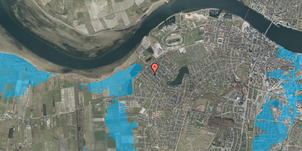 Oversvømmelsesrisiko fra vandløb på Lindskovvej 28, 9000 Aalborg