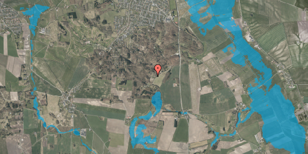 Oversvømmelsesrisiko fra vandløb på Lundby Kratvej 20, 9260 Gistrup