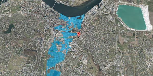 Oversvømmelsesrisiko fra vandløb på Lyøgade 4, 1. th, 9000 Aalborg