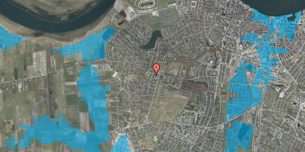 Oversvømmelsesrisiko fra vandløb på Magnoliavej 33, 9000 Aalborg