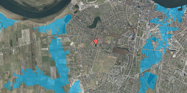 Oversvømmelsesrisiko fra vandløb på Magnoliavej 42, 9000 Aalborg