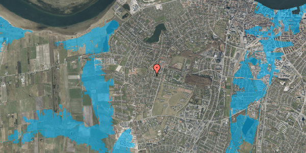 Oversvømmelsesrisiko fra vandløb på Magnoliavej 54, 9000 Aalborg