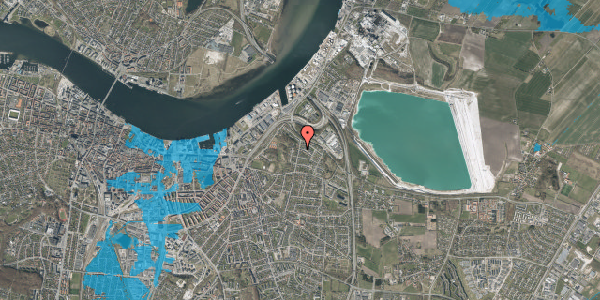 Oversvømmelsesrisiko fra vandløb på Martinus Rørbyes Vej 22, 9000 Aalborg