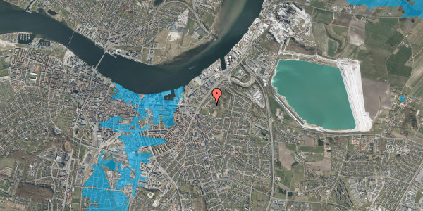 Oversvømmelsesrisiko fra vandløb på Michael Anchers Vej 5, 9000 Aalborg
