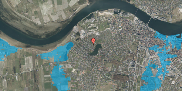 Oversvømmelsesrisiko fra vandløb på Mølle Alle 4, 9000 Aalborg