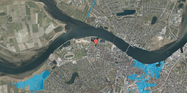 Oversvømmelsesrisiko fra vandløb på Niels Juels Gade 6, 1. th, 9000 Aalborg