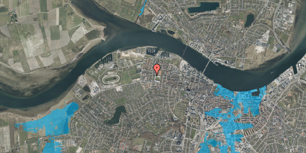 Oversvømmelsesrisiko fra vandløb på Ny Kastetvej 18, 9000 Aalborg