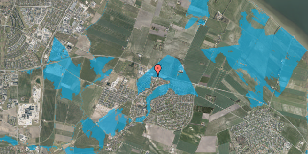 Oversvømmelsesrisiko fra vandløb på Nørremarksvej 37, 9270 Klarup