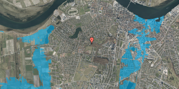 Oversvømmelsesrisiko fra vandløb på Obels Have 28, 9000 Aalborg