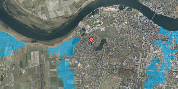 Oversvømmelsesrisiko fra vandløb på Omegavej 37, 9000 Aalborg