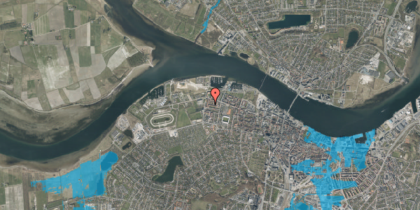 Oversvømmelsesrisiko fra vandløb på Otte Ruds Gade 33, st. tv, 9000 Aalborg
