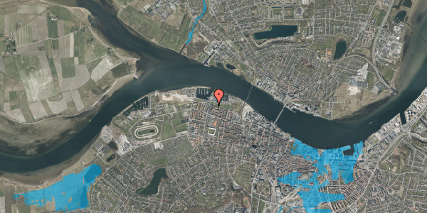 Oversvømmelsesrisiko fra vandløb på Peder Skrams Gade 31, 1. th, 9000 Aalborg