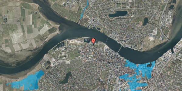 Oversvømmelsesrisiko fra vandløb på Peder Skrams Gade 35, 3. th, 9000 Aalborg