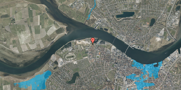 Oversvømmelsesrisiko fra vandløb på Peder Skrams Gade 69, 3. tv, 9000 Aalborg
