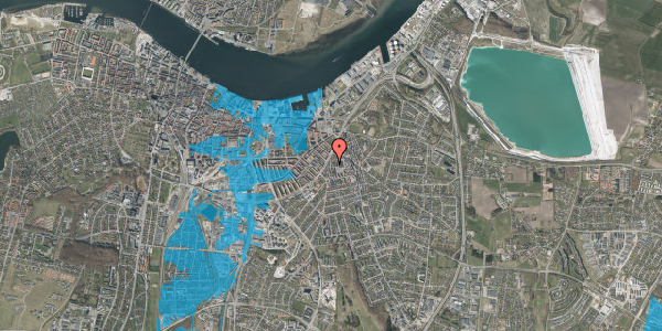 Oversvømmelsesrisiko fra vandløb på Petersborgvej 5, 9000 Aalborg