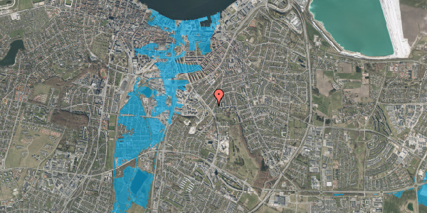 Oversvømmelsesrisiko fra vandløb på Petersborgvej 64, 9000 Aalborg