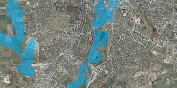 Oversvømmelsesrisiko fra vandløb på Planetvej 13, 9200 Aalborg SV