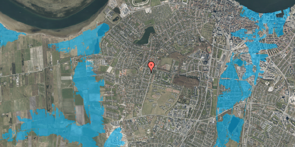 Oversvømmelsesrisiko fra vandløb på Platanvej 23, 9000 Aalborg