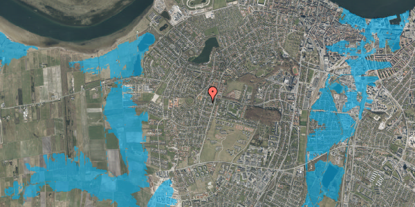 Oversvømmelsesrisiko fra vandløb på Platanvej 25, 9000 Aalborg