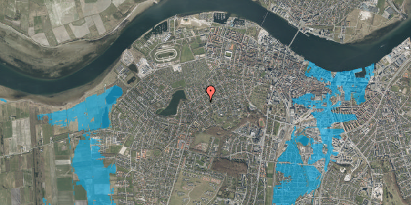 Oversvømmelsesrisiko fra vandløb på Poppelvej 8, 9000 Aalborg