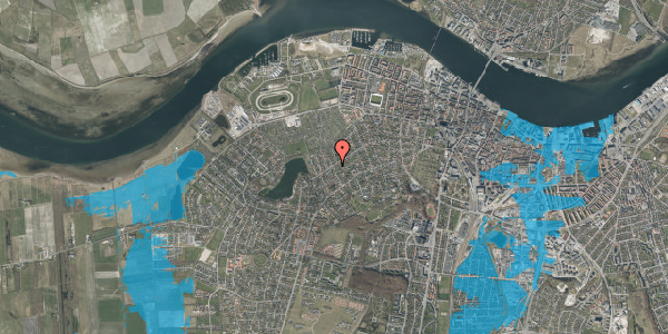 Oversvømmelsesrisiko fra vandløb på Poppelvej 24, 9000 Aalborg