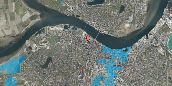 Oversvømmelsesrisiko fra vandløb på Poul Paghs Gade 6B, 1. th, 9000 Aalborg