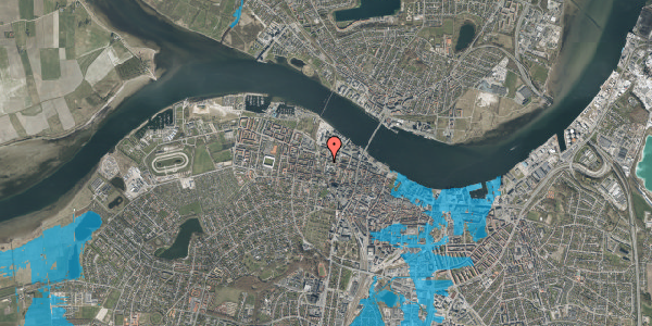 Oversvømmelsesrisiko fra vandløb på Poul Paghs Gade 17A, 1. , 9000 Aalborg