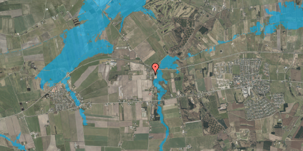 Oversvømmelsesrisiko fra vandløb på Restrup Kærvej 30, 9240 Nibe
