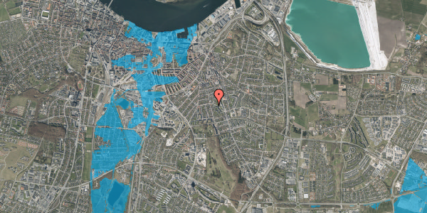 Oversvømmelsesrisiko fra vandløb på Riishøjsvej 89, 9000 Aalborg