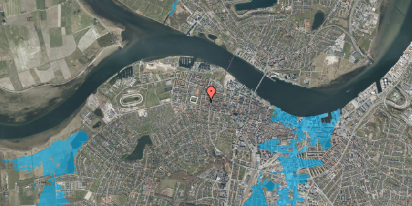 Oversvømmelsesrisiko fra vandløb på Ryesgade 14, 1. , 9000 Aalborg