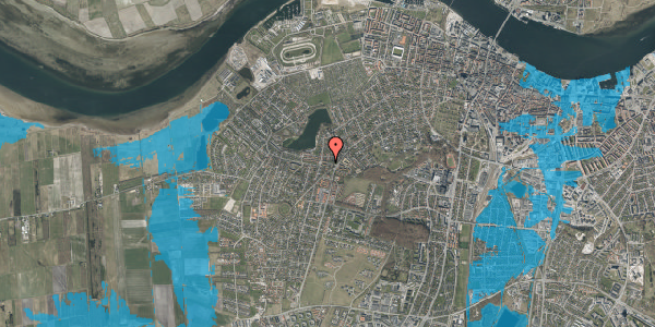 Oversvømmelsesrisiko fra vandløb på Rådhusparken 8A, st. 7, 9000 Aalborg