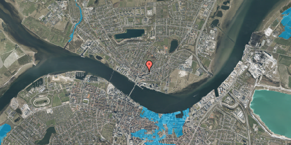 Oversvømmelsesrisiko fra vandløb på Sankt Peders Gade 2, st. 340, 9400 Nørresundby