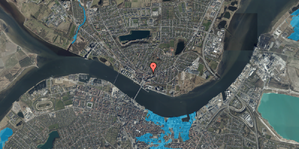 Oversvømmelsesrisiko fra vandløb på Sankt Peders Gade 8, 3. 309, 9400 Nørresundby