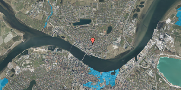 Oversvømmelsesrisiko fra vandløb på Sankt Peders Gade 9, st. th, 9400 Nørresundby