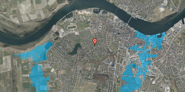 Oversvømmelsesrisiko fra vandløb på Sannasvej 13, 1. , 9000 Aalborg