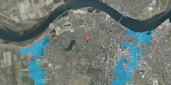 Oversvømmelsesrisiko fra vandløb på Sannasvej 14, 9000 Aalborg
