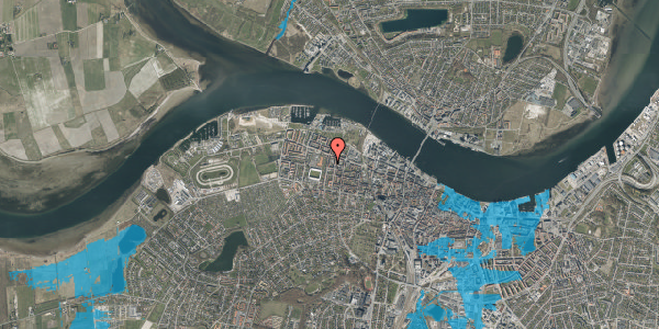 Oversvømmelsesrisiko fra vandløb på Schleppegrellsgade 46, 2. tv, 9000 Aalborg