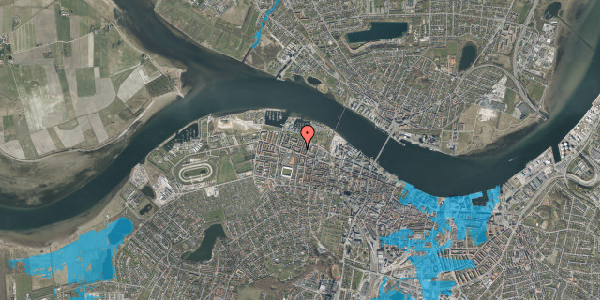 Oversvømmelsesrisiko fra vandløb på Schleppegrellsgade 67B, st. th, 9000 Aalborg