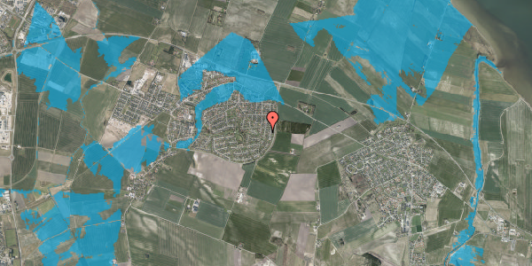 Oversvømmelsesrisiko fra vandløb på Skodsborgvej 33, 9270 Klarup
