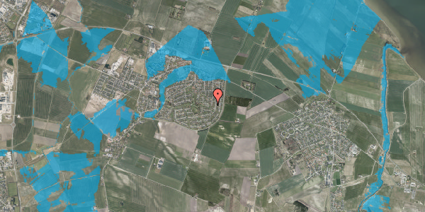 Oversvømmelsesrisiko fra vandløb på Skodsborgvej 61C, 9270 Klarup