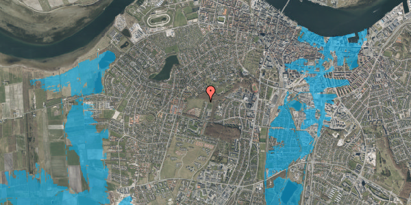 Oversvømmelsesrisiko fra vandløb på Skolebakken 25, 9000 Aalborg