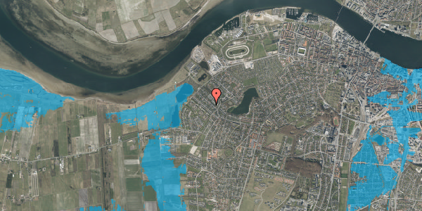 Oversvømmelsesrisiko fra vandløb på Skovbærvej 2, 9000 Aalborg