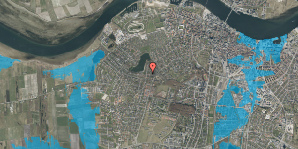Oversvømmelsesrisiko fra vandløb på Solbyen 14, 9000 Aalborg